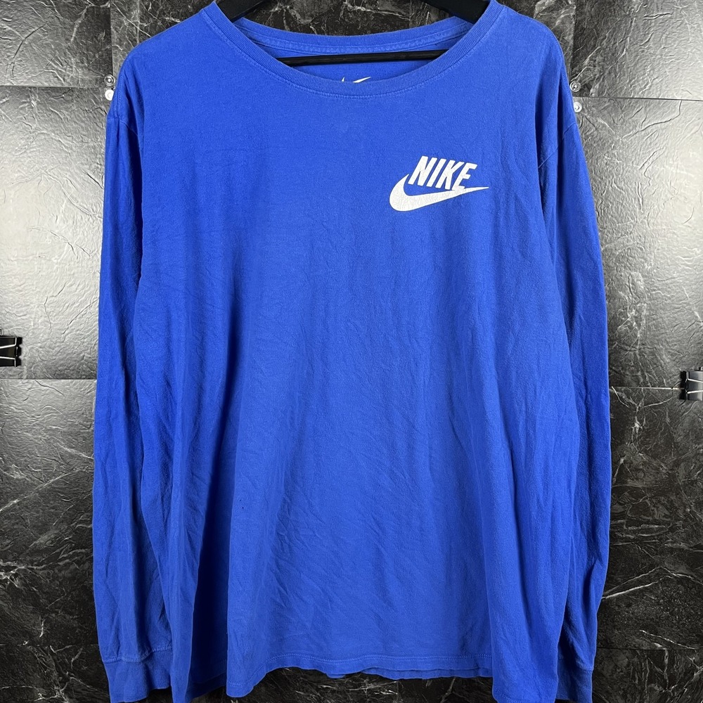Nike Men's Blue Dri-Fit Running Train Shirt 2XL -Flaws